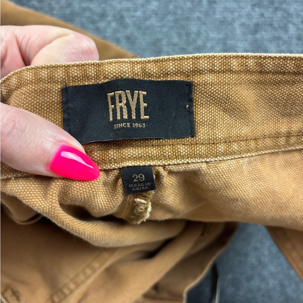 FRYE Women’s Camber Camel colored Canvas Wide Leg Pants size: 29 - Picture 10 of 13